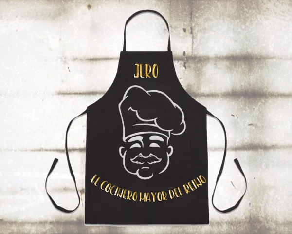 Delantal personalizado "El cocinero mayor del reino" - Imagen 2