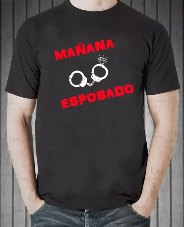 CAMISETA NEGRA HOMBRE MAÑANA ESPOSADO