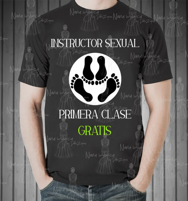 CAMISETA NEGRA INSTRUCTOR SEXUAL GRATIS