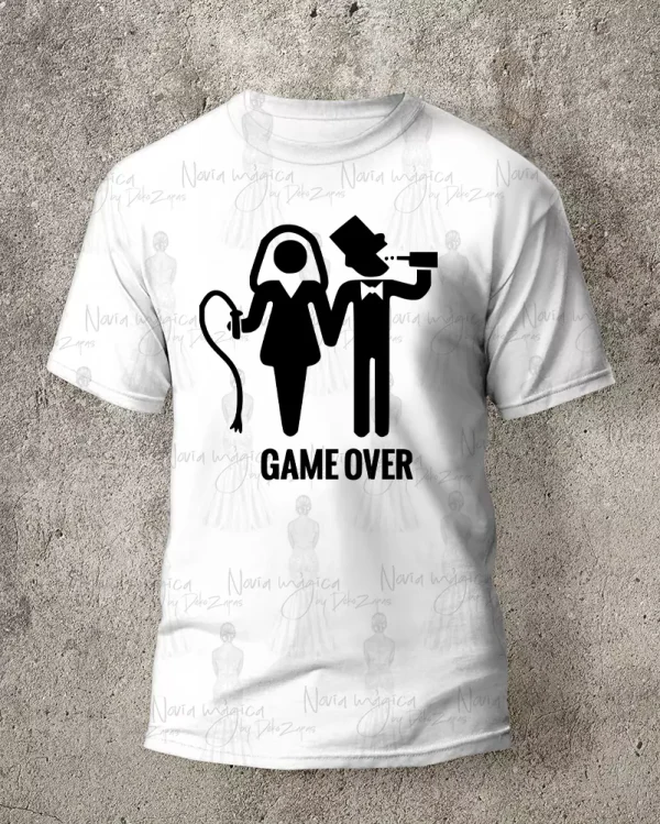 camiseta blancahombre game over 5