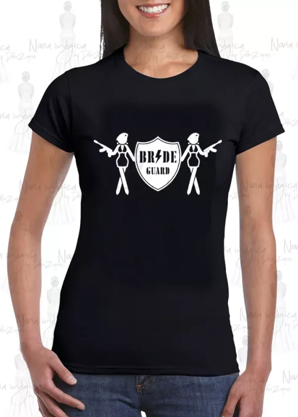 camiseta negra mujer brideguard