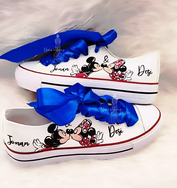 zapatillas pintadas a mano mickey y minnie 4