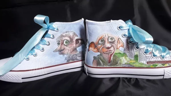 Zapatillas pintadas a mano Dobbie de Harry Potter - Imagen 8