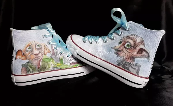 Zapatillas pintadas a mano Dobbie de Harry Potter - Imagen 3