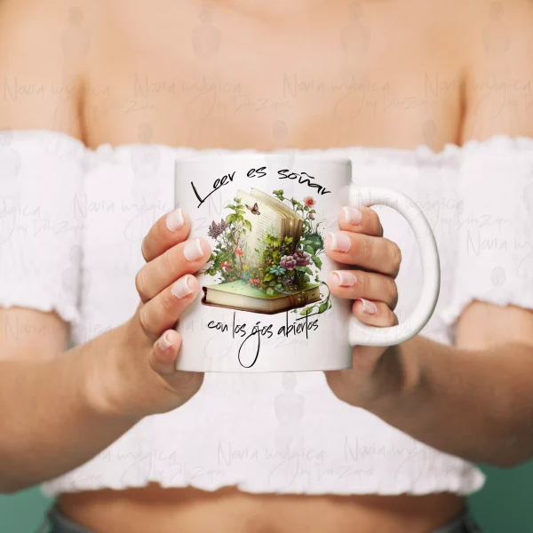 Taza "leer es soñar con los ojos abiertos"