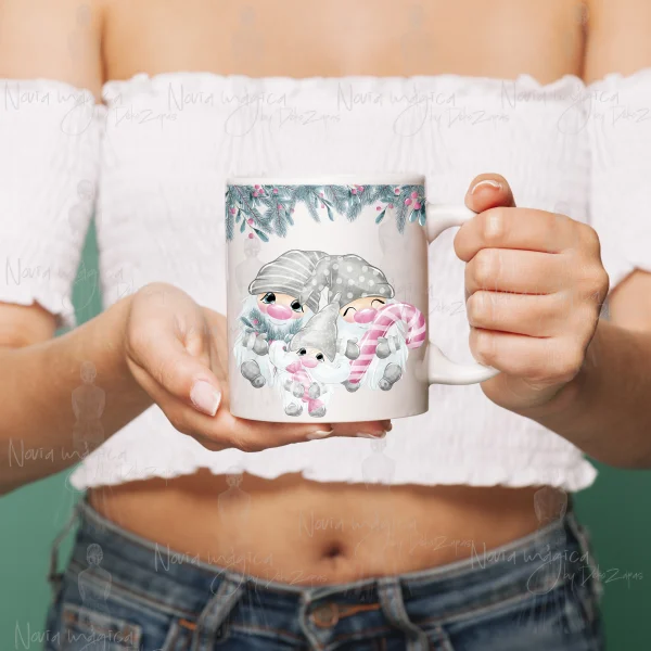 Taza Gnomos navideños