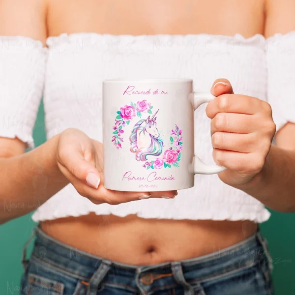 Taza Primera Comunión-Unicornio